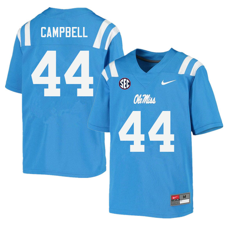 Chance Campbell Ole Miss Rebels NCAA Men's Powder Blue #44 Stitched Limited College Football Jersey KZA6458TE